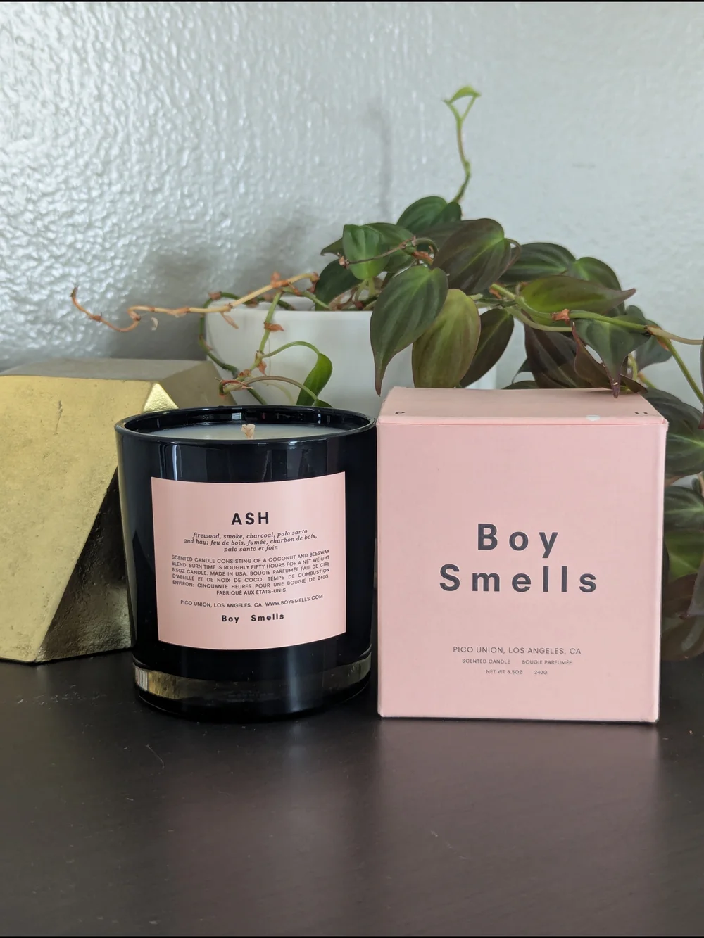Boy Smells Ash Scented Candle